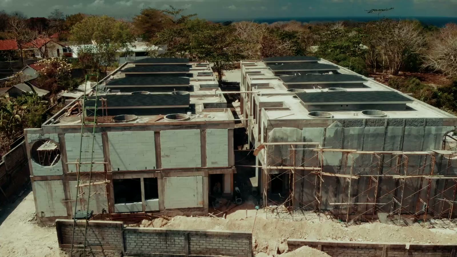 Aerial view of Ananta Villas under construction in Nusa Dua, July 2026